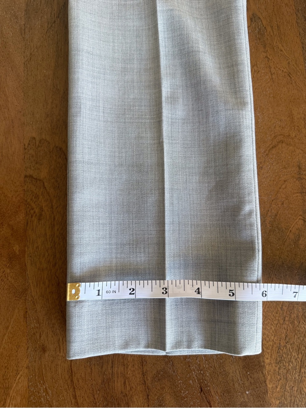 Theory Slim Straight Dress Trousers in Grey - Picture 8 of 9